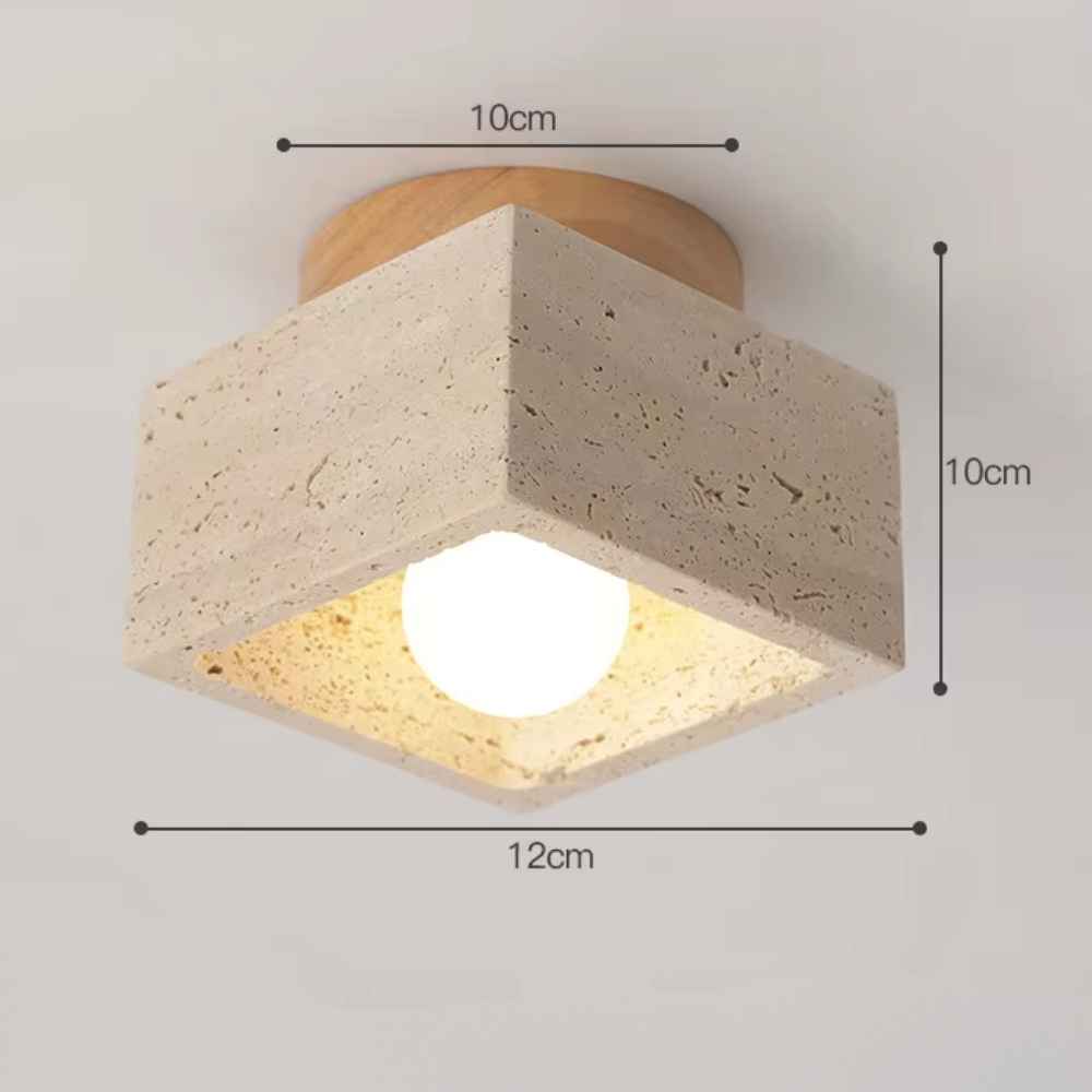 Ltalian Creative Natural Yellow Cave Stone Wall Lamp Handmade Luxury LED Wall Light Hotel Bedroom Living Room Bar Corridor Light