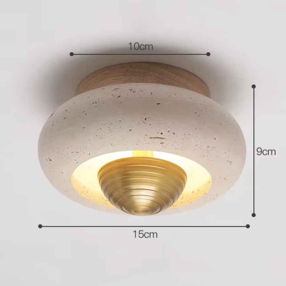 Ltalian Creative Natural Yellow Cave Stone Wall Lamp Handmade Luxury LED Wall Light Hotel Bedroom Living Room Bar Corridor Light