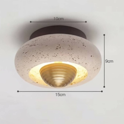 Ltalian Creative Natural Yellow Cave Stone Wall Lamp Handmade Luxury LED Wall Light Hotel Bedroom Living Room Bar Corridor Light