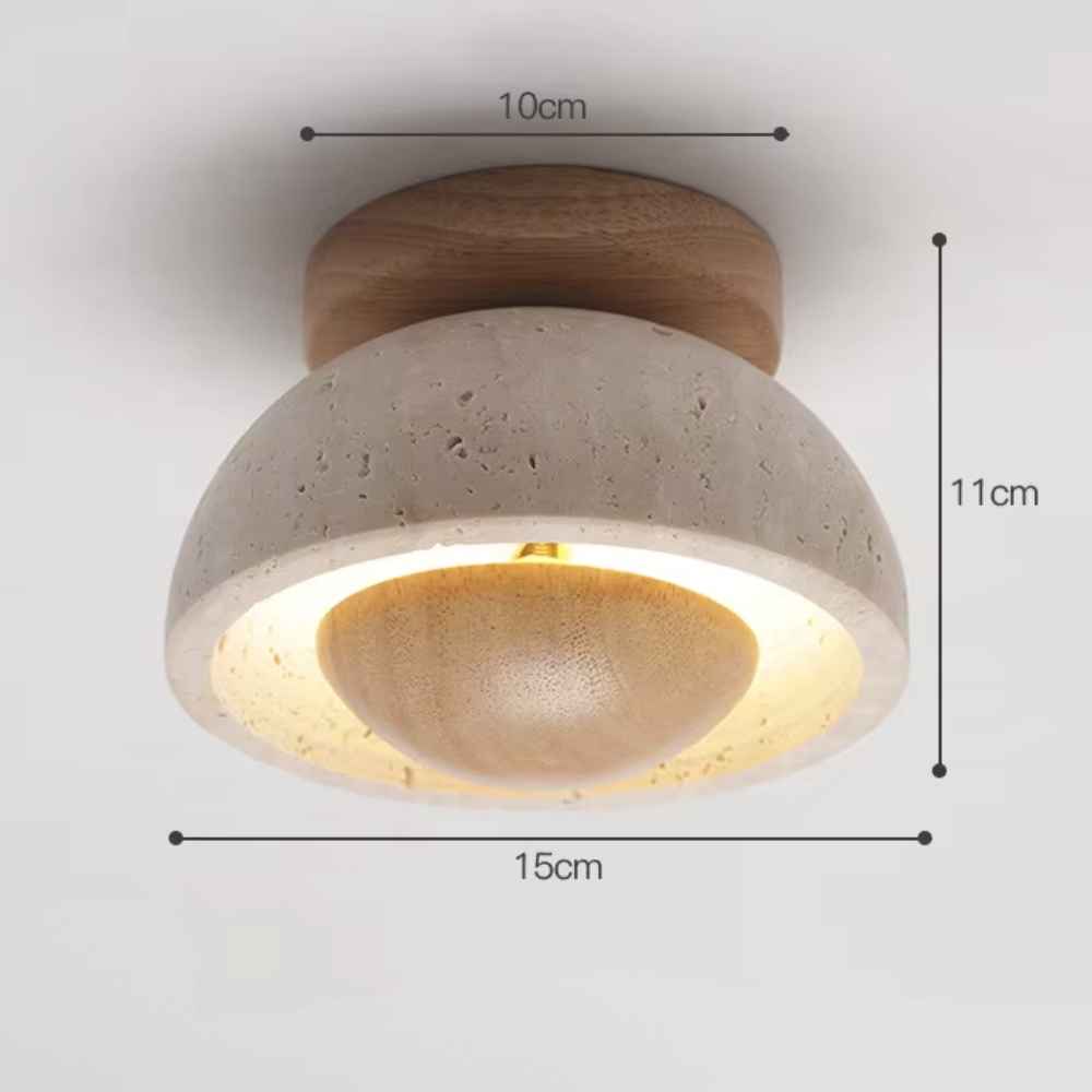 Ltalian Creative Natural Yellow Cave Stone Wall Lamp Handmade Luxury LED Wall Light Hotel Bedroom Living Room Bar Corridor Light