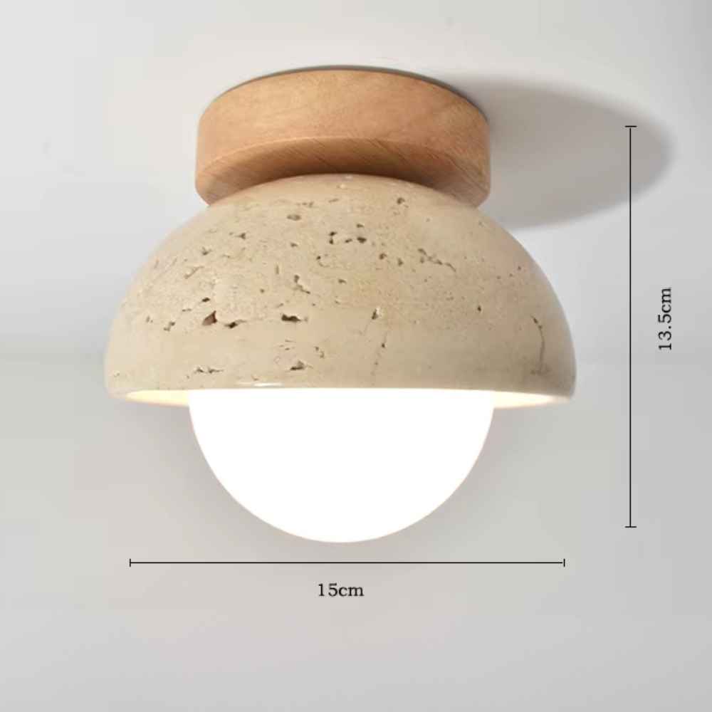 Ltalian Creative Natural Yellow Cave Stone Wall Lamp Handmade Luxury LED Wall Light Hotel Bedroom Living Room Bar Corridor Light