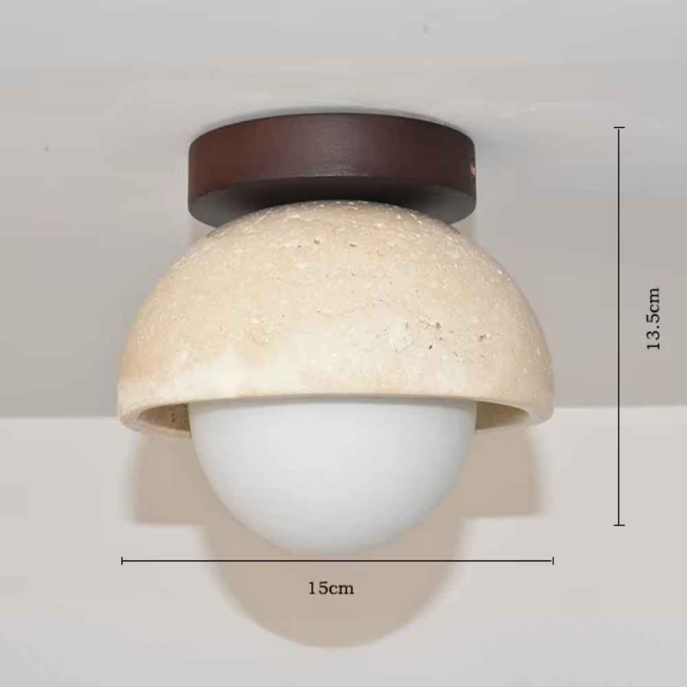 Ltalian Creative Natural Yellow Cave Stone Wall Lamp Handmade Luxury LED Wall Light Hotel Bedroom Living Room Bar Corridor Light
