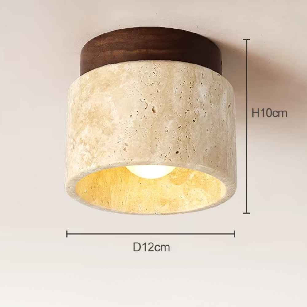 Ltalian Creative Natural Yellow Cave Stone Wall Lamp Handmade Luxury LED Wall Light Hotel Bedroom Living Room Bar Corridor Light