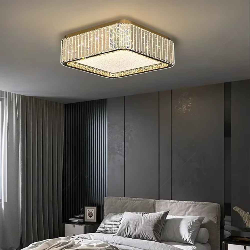 Light Luxury Babysbreath Crystal Ceiling Lamp Villa Bedroom Ceiling Light  for Living Room Dining Room Kitchen Home Decoration