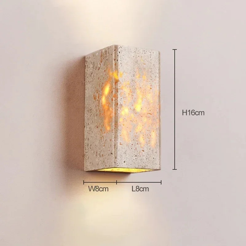 Wabi Sabi Natural Stone Wall Light for Living Room Bedroom Stairs Corridor Indoor Art Decoration Wall Lamp Home Bedside Sconces
