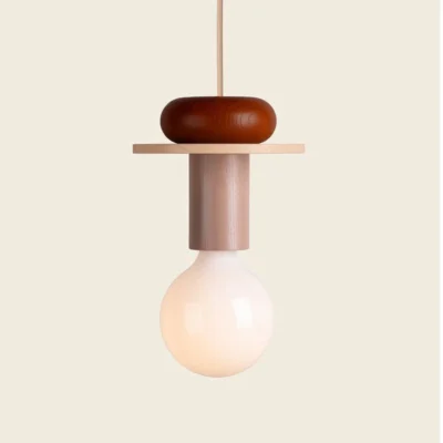 Nordic Wooden Pendant Lamp Creative LED Pendant Light Interior Decoration Lamp Bedroom Living Room Ceiling Lighting Bar Fixture