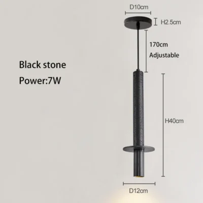 Led Pendant Lamp Nordic Modern Chandelier Bedroom Bedside Long Line Simple Hanging Ceiling Light Home Decor Yellow Black Stone