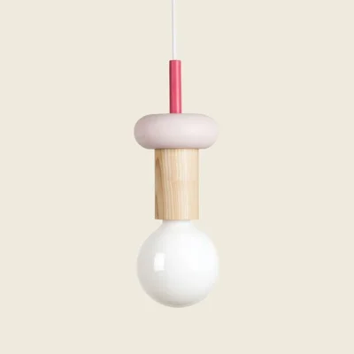 Nordic Wooden Pendant Lamp Creative LED Pendant Light Interior Decoration Lamp Bedroom Living Room Ceiling Lighting Bar Fixture