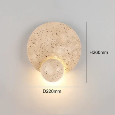 New Type Natural White Cave Stone Creative Design Disk Wall Lamp Modern Simple Room Living Room Background Decoration Led Lights
