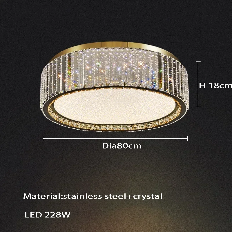 Light Luxury Babysbreath Crystal Ceiling Lamp Villa Bedroom Ceiling Light  for Living Room Dining Room Kitchen Home Decoration