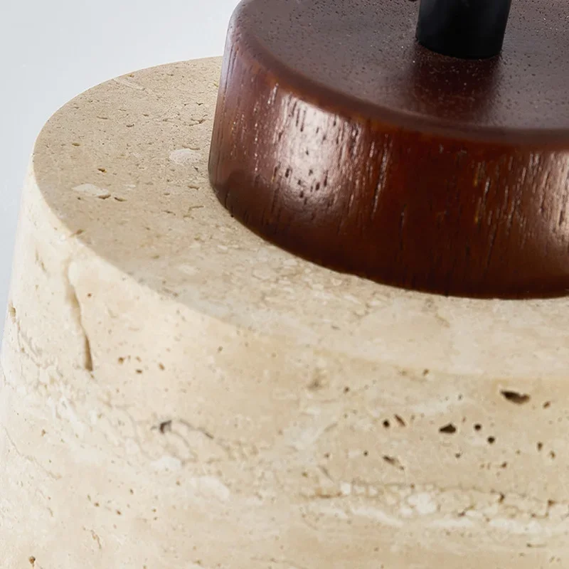 apanese modern designer wabi-Sabai bedroom bedside lighting bar B&B yellow cave stone chandelier bedside hanging wire lamp