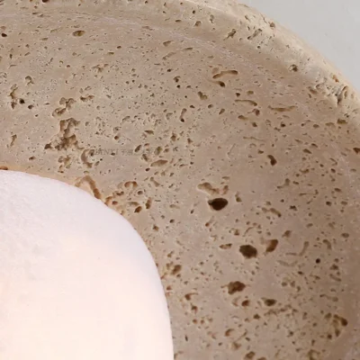 Wabi Sabi Natural Stone Home Wall Decoration Light Simple Atmosphere Corridor Staircase Creative Circular LED Sconce Lamp