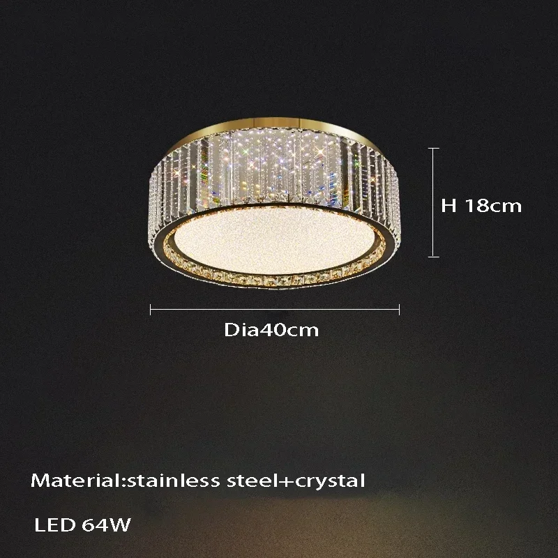 Light Luxury Babysbreath Crystal Ceiling Lamp Villa Bedroom Ceiling Light  for Living Room Dining Room Kitchen Home Decoration