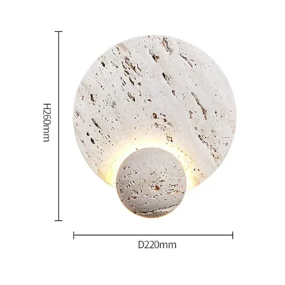 New Type Natural White Cave Stone Creative Design Disk Wall Lamp Modern Simple Room Living Room Background Decoration Led Lights