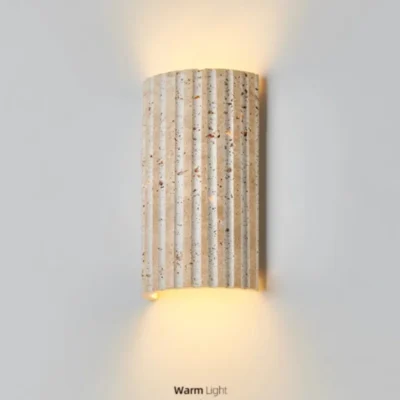 Japanese Wabi Sabi Style Wall Lamp, Semi Cylindrical Yellow Cave Stone Corridor Lamp, Atmosphere Lamp, Bedroom Bedside Lamp