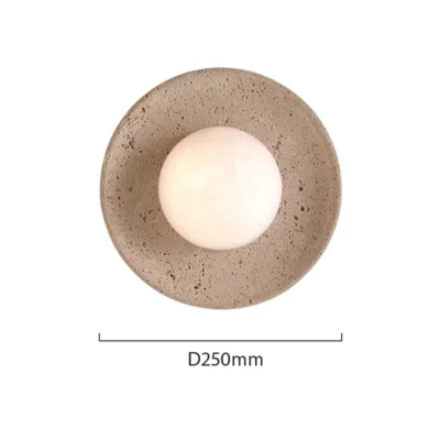 Wabi Sabi Natural Stone Home Wall Decoration Light Simple Atmosphere Corridor Staircase Creative Circular LED Sconce Lamp