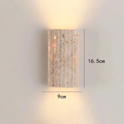 Japanese Wabi Sabi Style Wall Lamp, Semi Cylindrical Yellow Cave Stone Corridor Lamp, Atmosphere Lamp, Bedroom Bedside Lamp