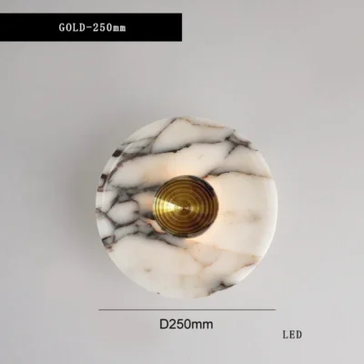 Nordic Lamps Round Texture Marble Wall Lamps Porch Aisle Living Room Background Wall Bedside Light Home Decoration Lighting LED