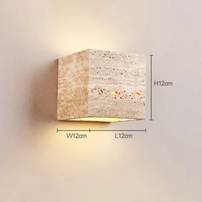 Wabi Sabi Natural Stone Wall Light for Living Room Bedroom Stairs Corridor Indoor Art Decoration Wall Lamp Home Bedside Sconces
