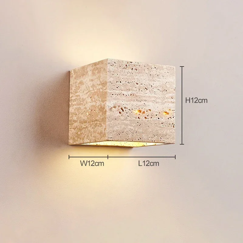 Wabi Sabi Natural Stone Wall Light for Living Room Bedroom Stairs Corridor Indoor Art Decoration Wall Lamp Home Bedside Sconces