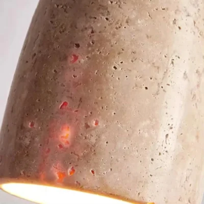 Led Pendant Lamp Natural Yellow Cave Stone Chandelier Bedroom Beside Modern Nordic Lighting Fixture Hanging Line Wine Bottle E27