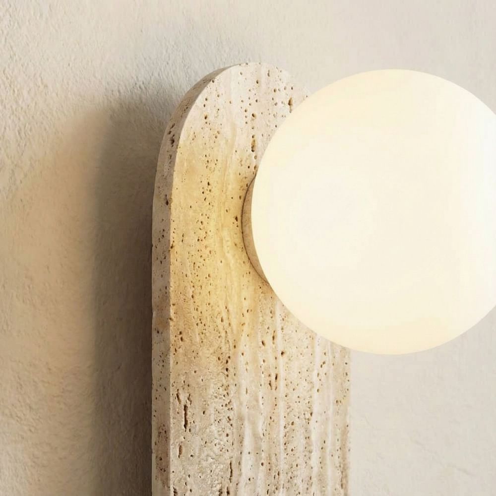 Japanese Wabi Sabi Style Decorative Wall Sconce Lamp Nordic Apartment Bedroom Living Room Background Natural Stone Wall Lights