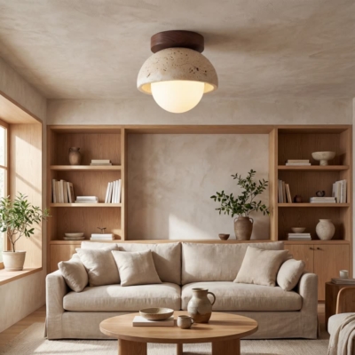 Ltalian Creative Natural Yellow Cave Stone Wall Lamp Handmade Luxury LED Wall Light Hotel Bedroom Living Room Bar Corridor Light