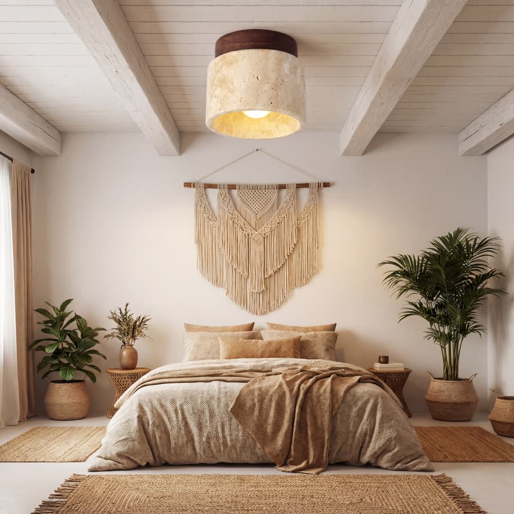 Ltalian Creative Natural Yellow Cave Stone Wall Lamp Handmade Luxury LED Wall Light Hotel Bedroom Living Room Bar Corridor Light