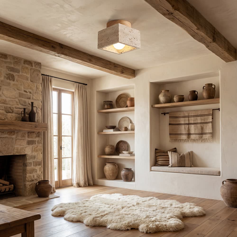 Ltalian Creative Natural Yellow Cave Stone Wall Lamp Handmade Luxury LED Wall Light Hotel Bedroom Living Room Bar Corridor Light