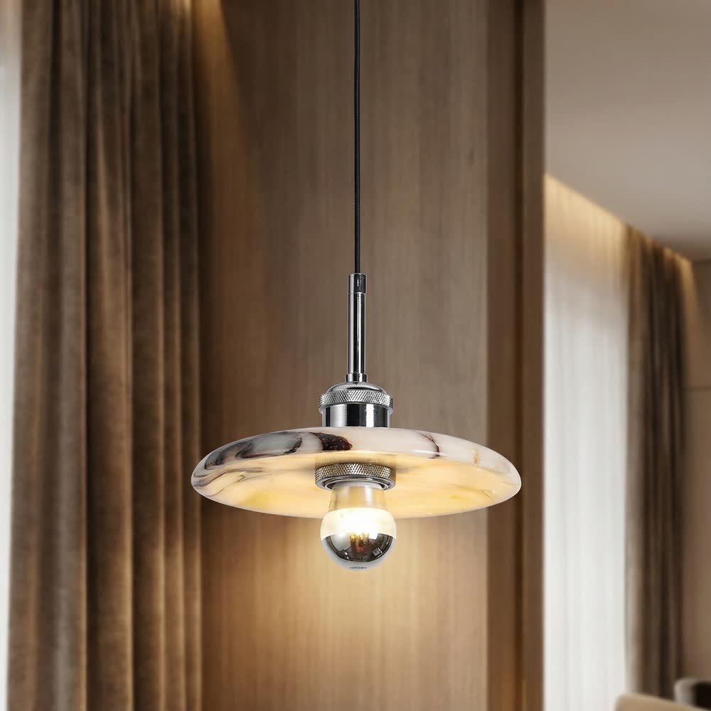 Nordic Lamps Round Texture Marble Wall Lamps Porch Aisle Living Room Background Wall Bedside Light Home Decoration Lighting LED