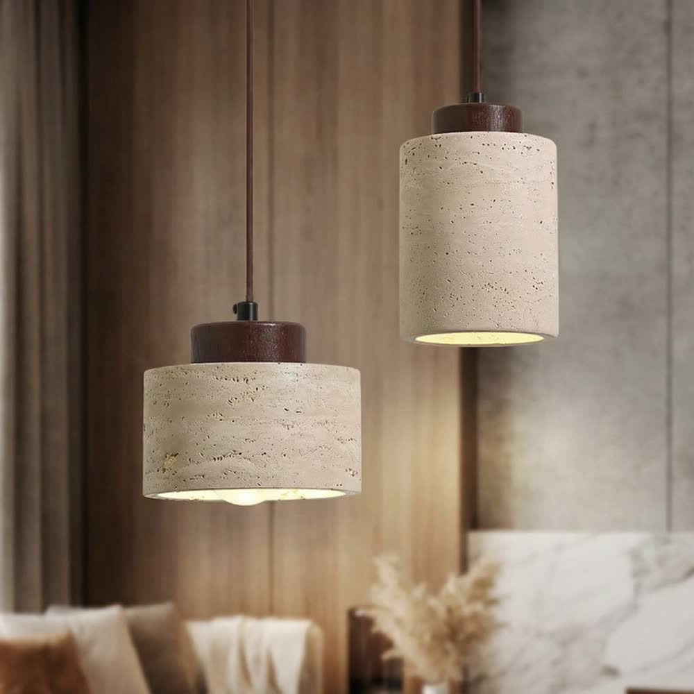 apanese modern designer wabi-Sabai bedroom bedside lighting bar B&B yellow cave stone chandelier bedside hanging wire lamp