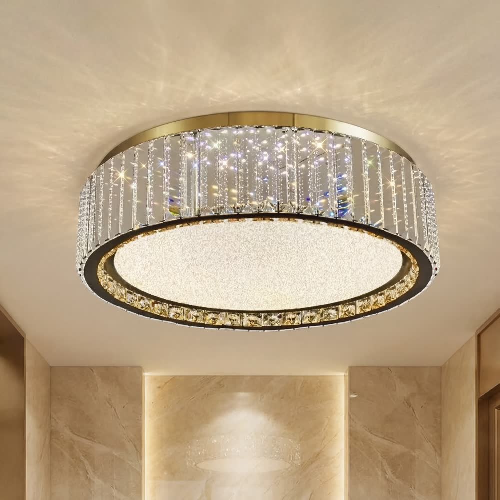 Light Luxury Babysbreath Crystal Ceiling Lamp Villa Bedroom Ceiling Light  for Living Room Dining Room Kitchen Home Decoration