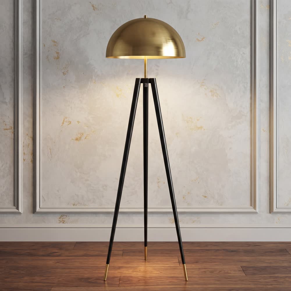 Nordic Postmodern Tripod Floor Lamp Vintage Mushroom LED Standing Light for Living Room Study Bedroom Office Home Decor Lighting