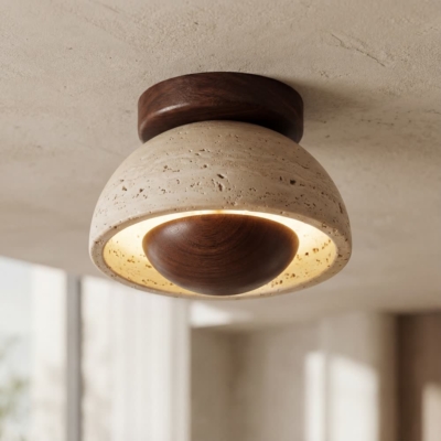 Ltalian Creative Natural Yellow Cave Stone Wall Lamp Handmade Luxury LED Wall Light Hotel Bedroom Living Room Bar Corridor Light