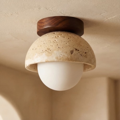 Ltalian Creative Natural Yellow Cave Stone Wall Lamp Handmade Luxury LED Wall Light Hotel Bedroom Living Room Bar Corridor Light