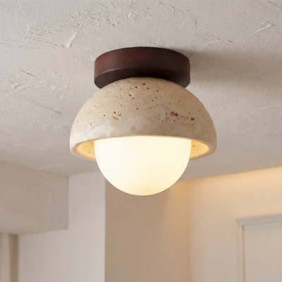 Ltalian Creative Natural Yellow Cave Stone Wall Lamp Handmade Luxury LED Wall Light Hotel Bedroom Living Room Bar Corridor Light