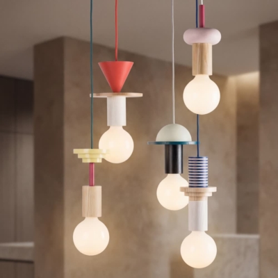 Nordic Wooden Pendant Lamp Creative LED Pendant Light Interior Decoration Lamp Bedroom Living Room Ceiling Lighting Bar Fixture