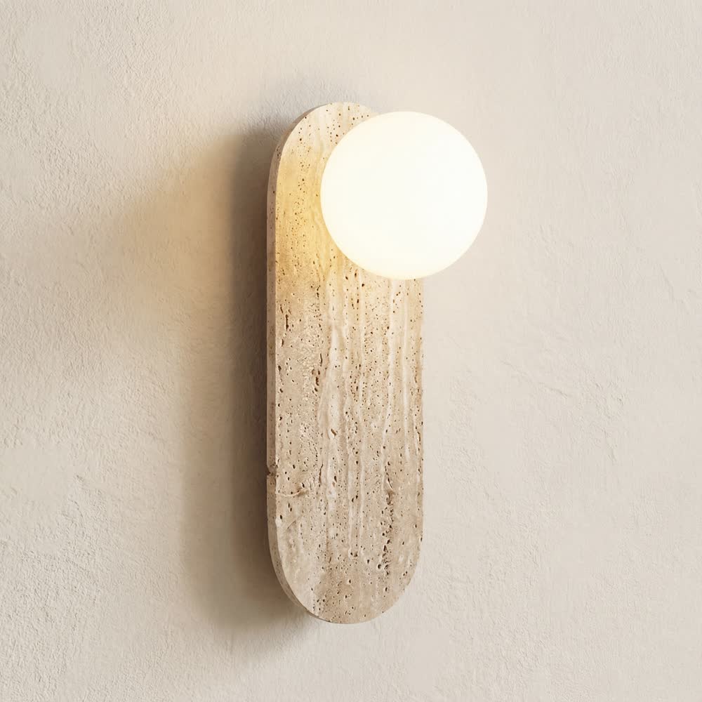 Japanese Wabi Sabi Style Decorative Wall Sconce Lamp Nordic Apartment Bedroom Living Room Background Natural Stone Wall Lights