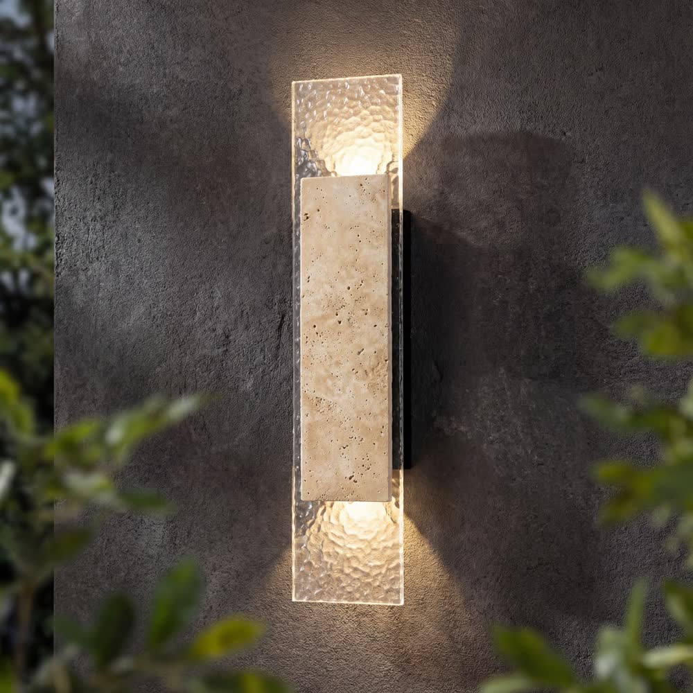 Outdoor Waterproof Wall Lamps Strip Natural stone Wall Lights 18W LED  Porch Wall Sconces  Bedroom Exterior Lighting Fixtures